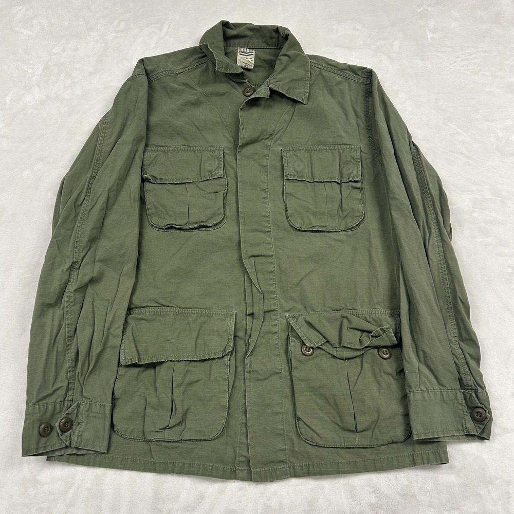 Lucky Brand Field Jacket Mens S Green Ripstop Military Utility KH1 Y610010